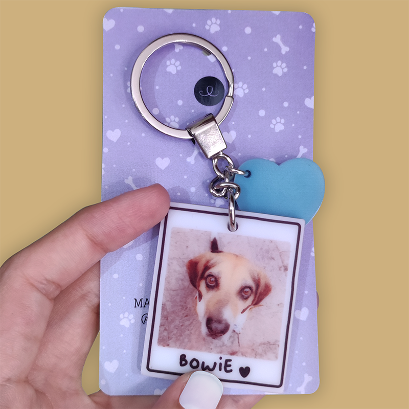 Llavero personalizado "Foto Instantánea" de tu mascota