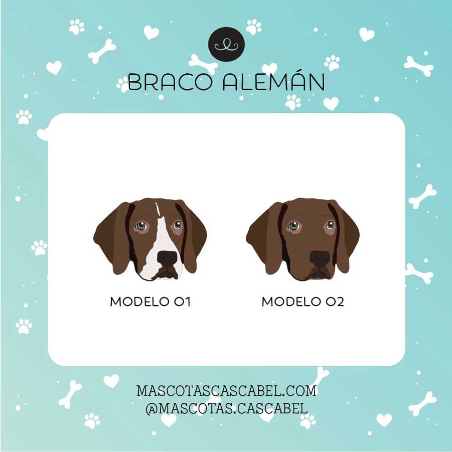 Plaquita o Llavero "Braco Alemán"