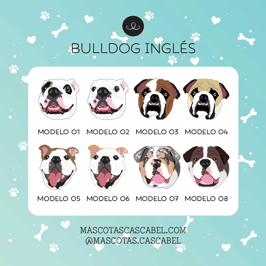 Placa ID o Llavero "Bulldog Inglés"