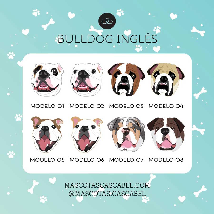 Plaquita o Llavero "Bulldog Inglés"