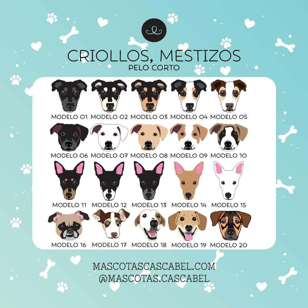 Plaquita o Llavero "Criollos Pelo Corto"