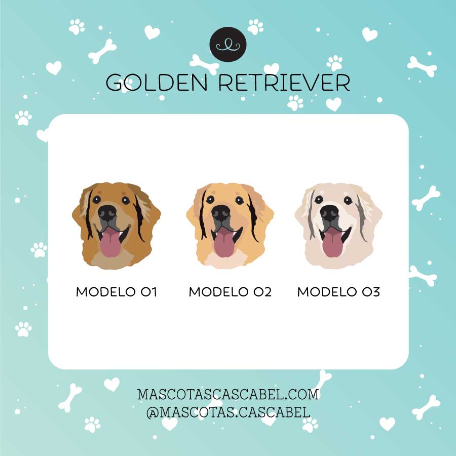 Plaquita o Llavero "Golden Retriever"