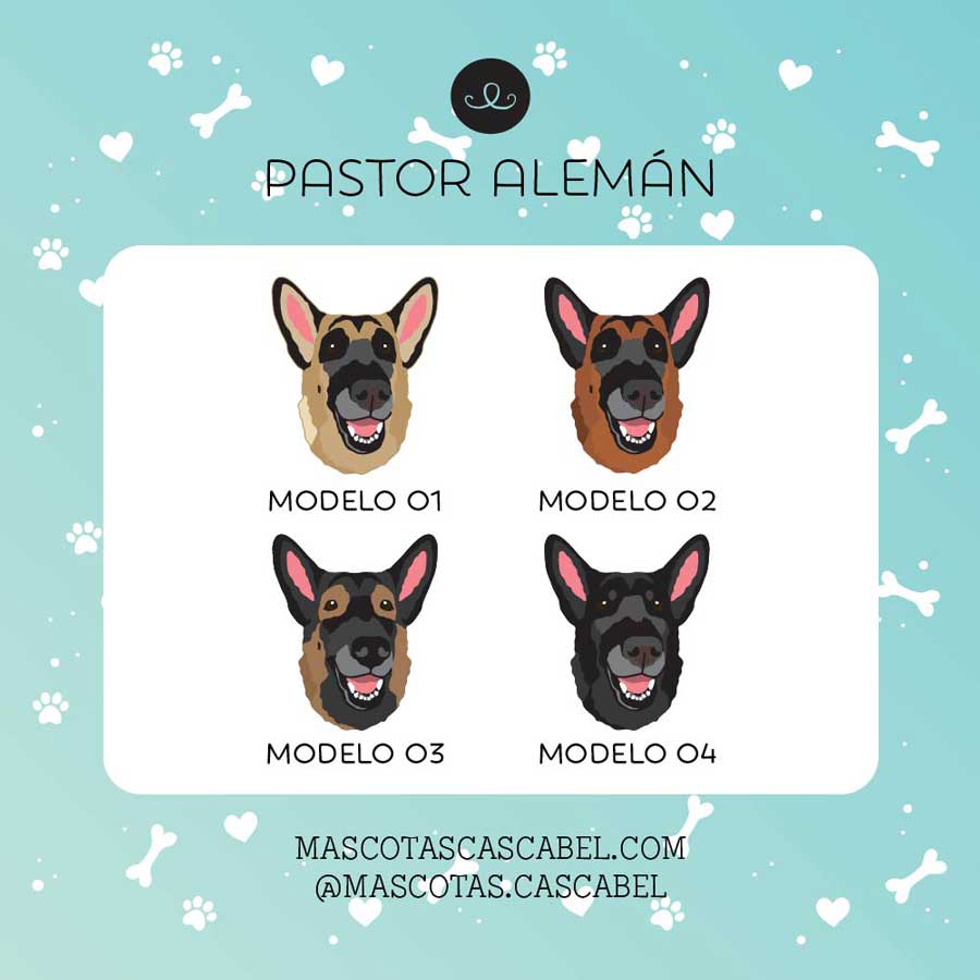 Plaquita o Llavero "Pastor Alemán"