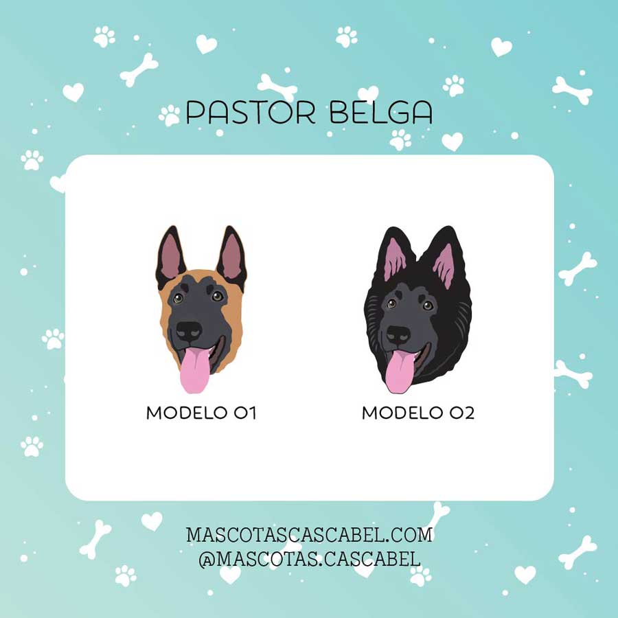 Plaquita o Llavero "Pastor Belga"