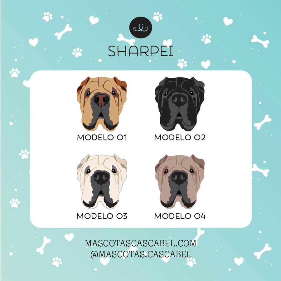 Plaquita o Llavero "Sharpei"
