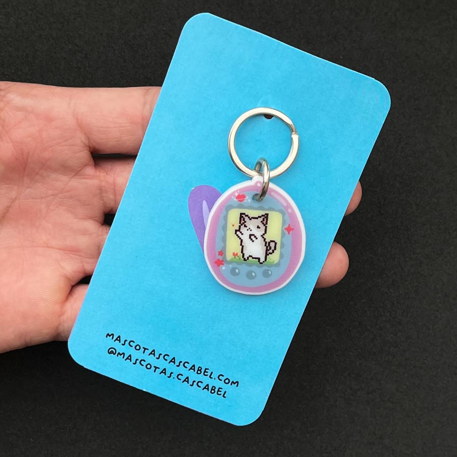Plaquita para gato "Tamagotchi"
