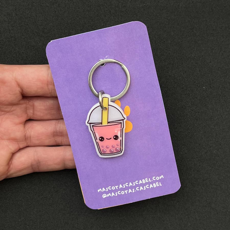 Placa para perro "Bubble Tea"