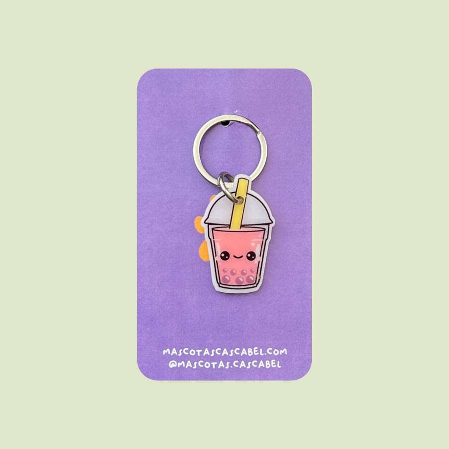 Placa para perro "Bubble Tea"