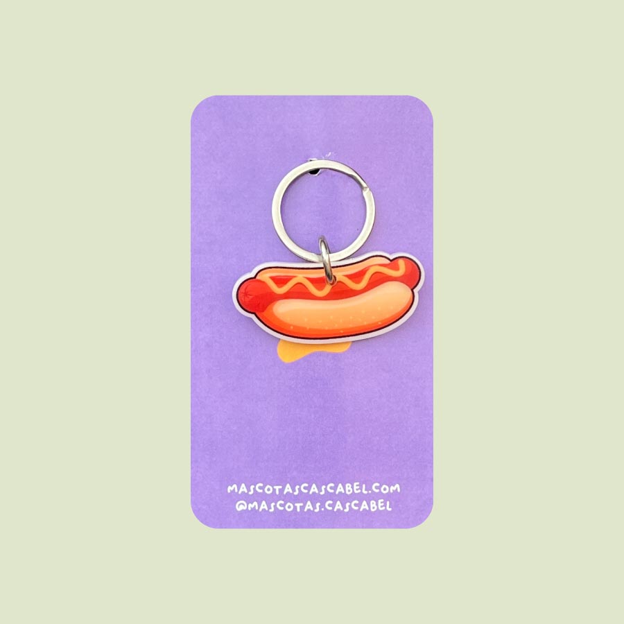 Placa para perro "Hotdog"