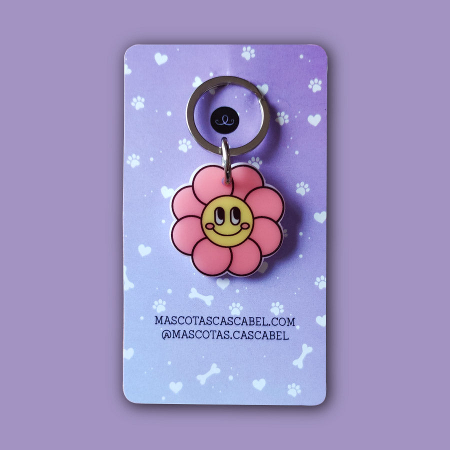 Plaquita personalizada "Flor Rosa"
