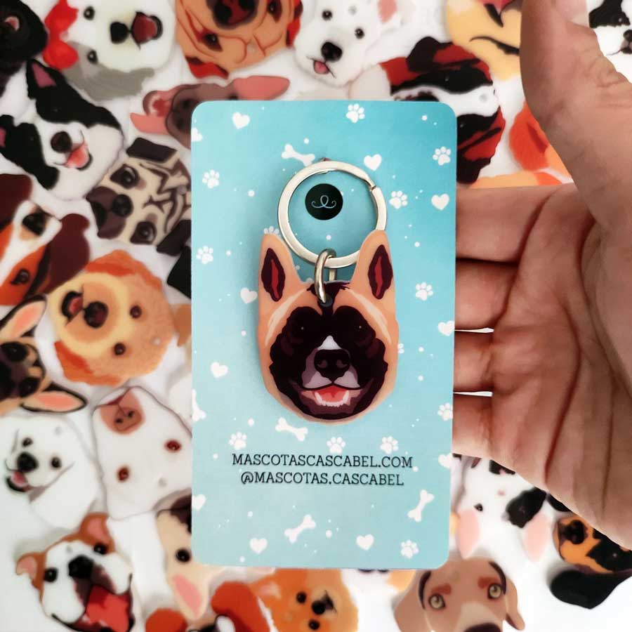 Plaquita o Llavero "Akita Americano"