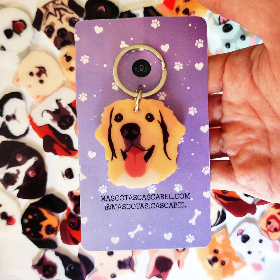 Plaquita o Llavero "Golden Retriever"