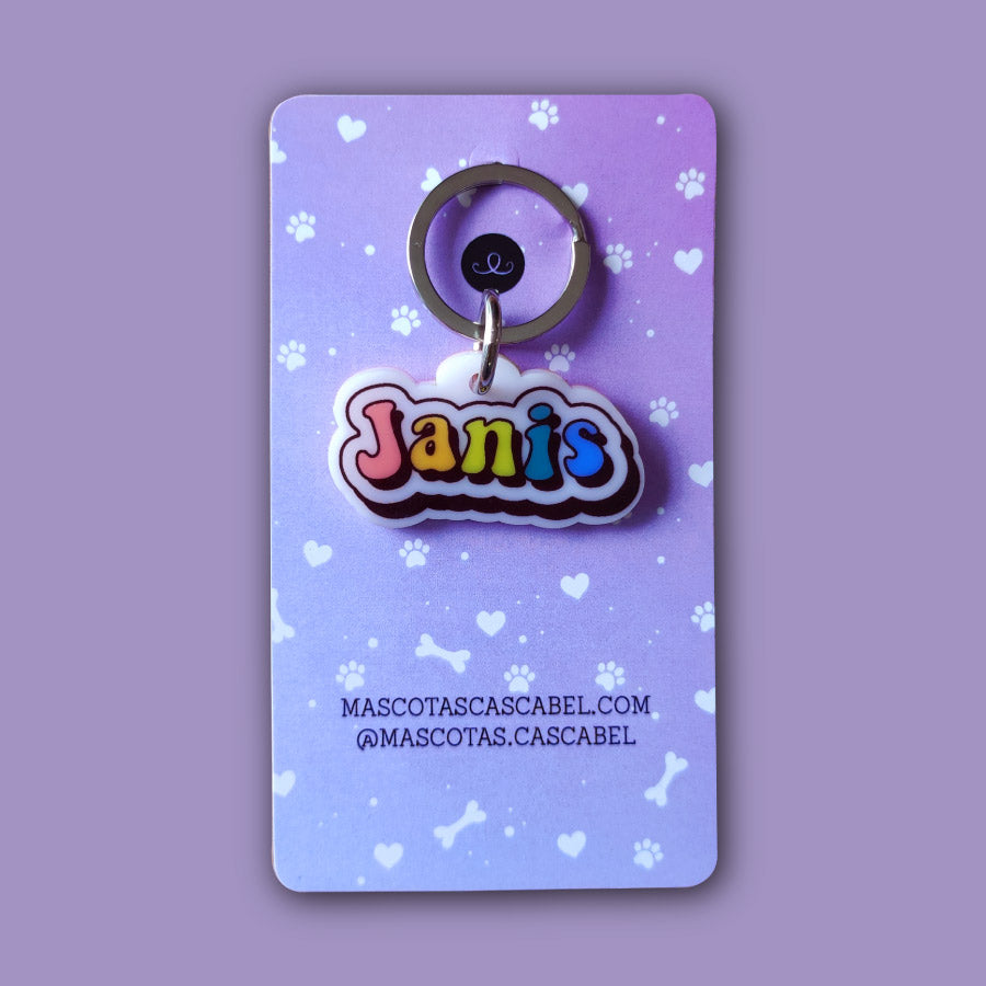 Plaquita personalizada "Nombre de Colores"