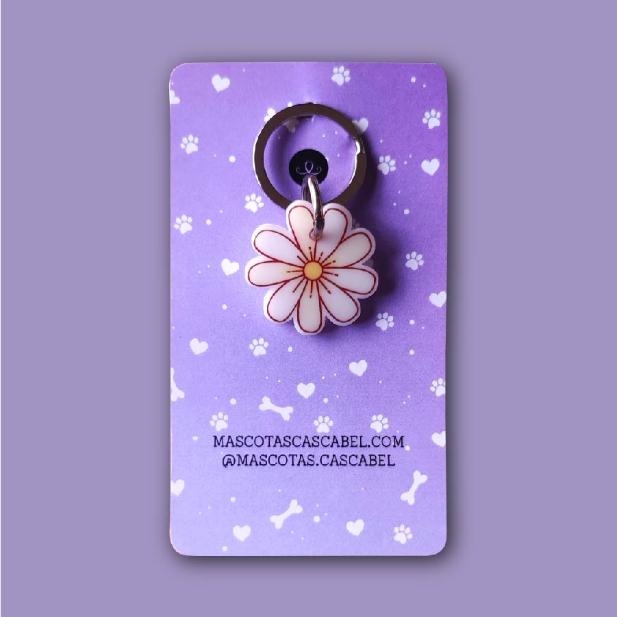 Plaquita para gato "Flor"