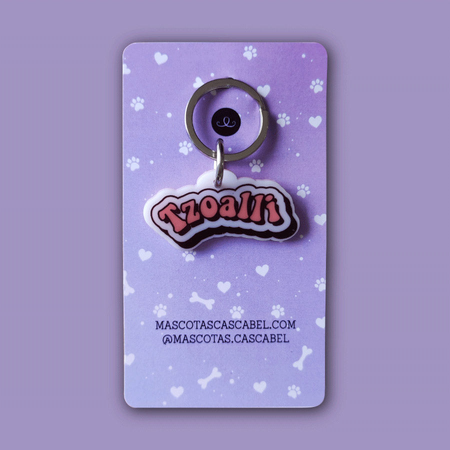 Placa para perro Nombre Rosa | Cascabel