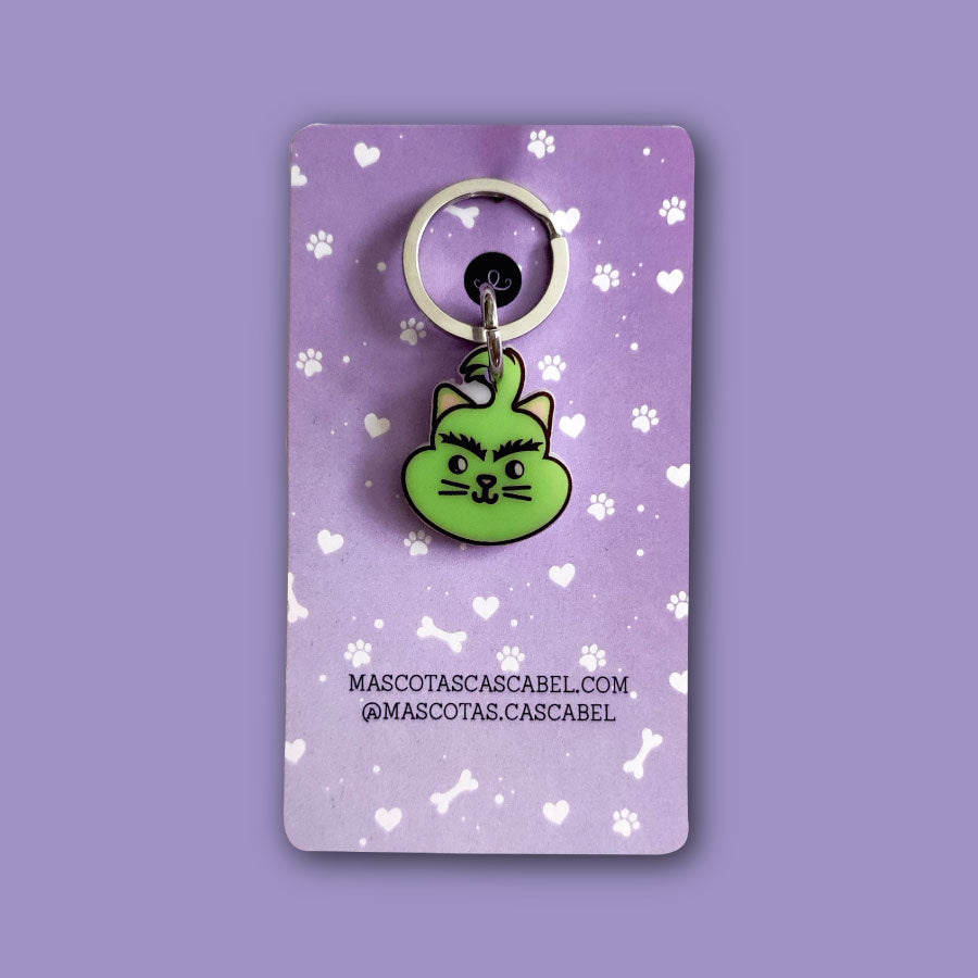 Plaquita para gato "Grinch"