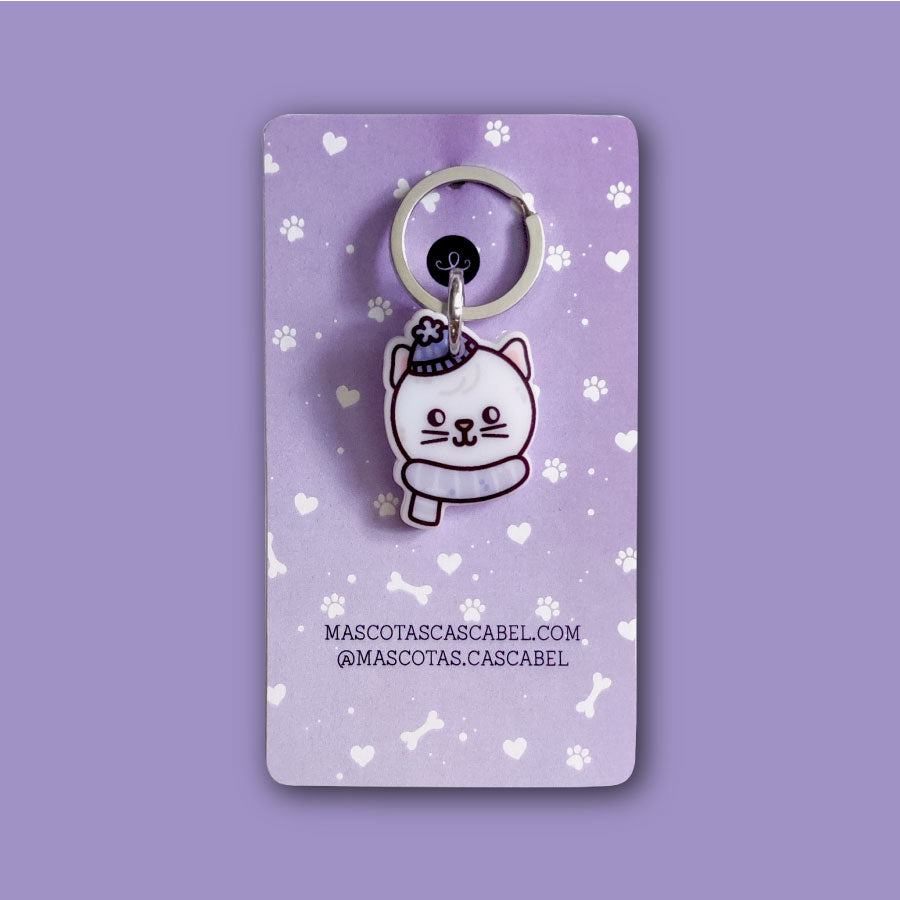 Plaquita para gato "Gatito de Nieve"