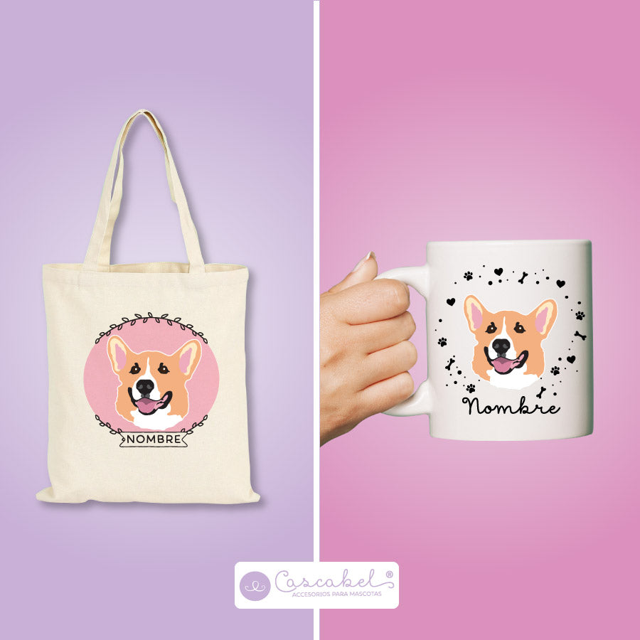 Taza o Totebag "Corgi"