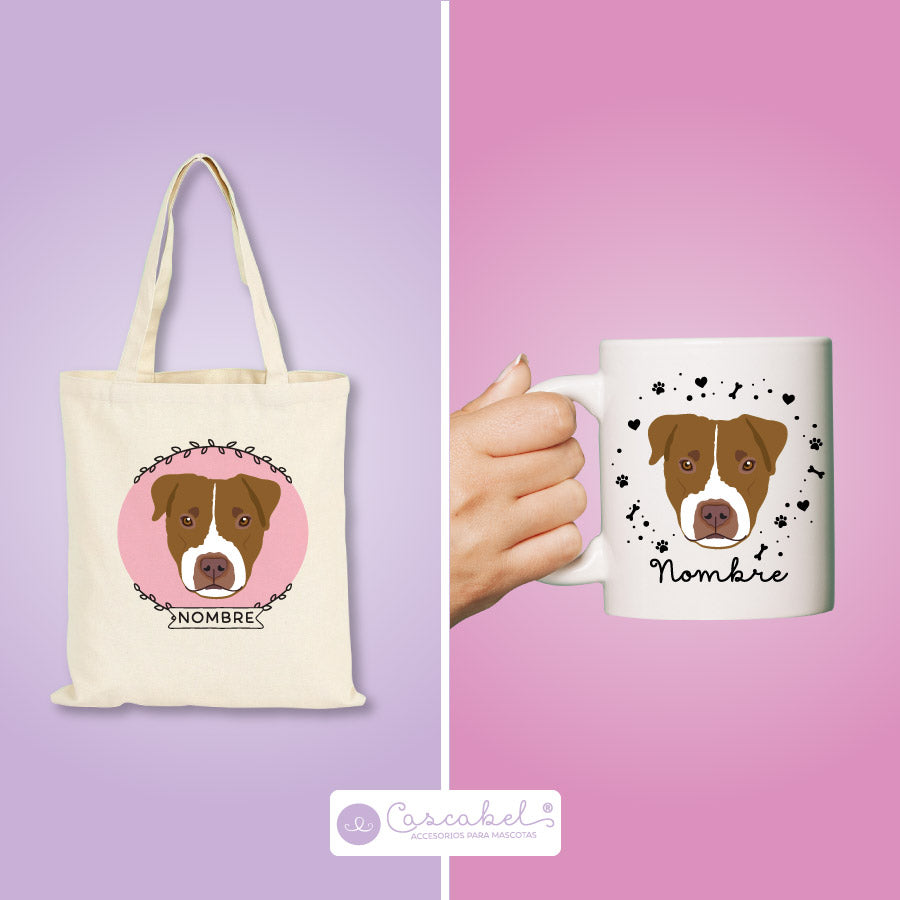 Taza o Totebag "Rednose Pitbull"
