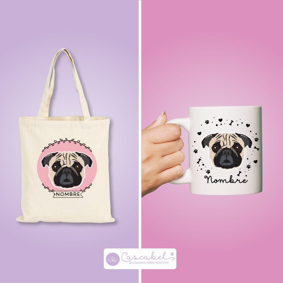 Taza o Totebag "Pug"