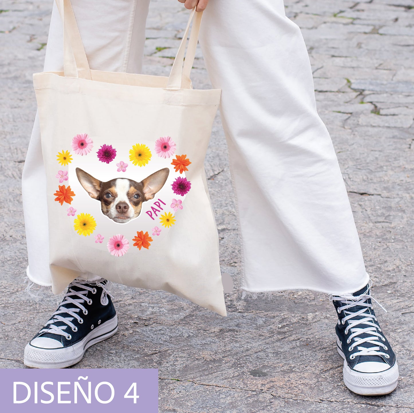 Totebag personalizada con foto de tu mascota