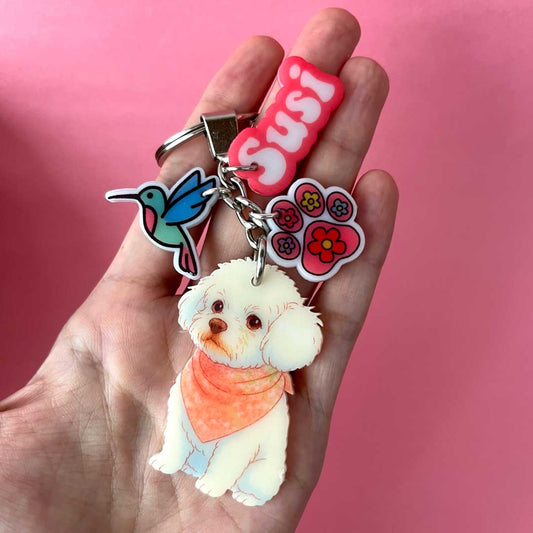 Llavero personalizado ilustrado o foto