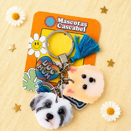 Llavero de tus Mascotas "Dos Caritas"