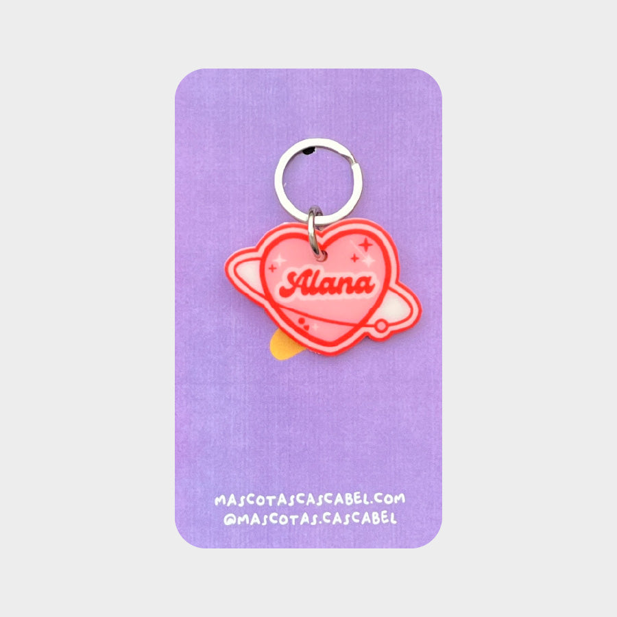 Plaquita para gato "Corazón Platónico"