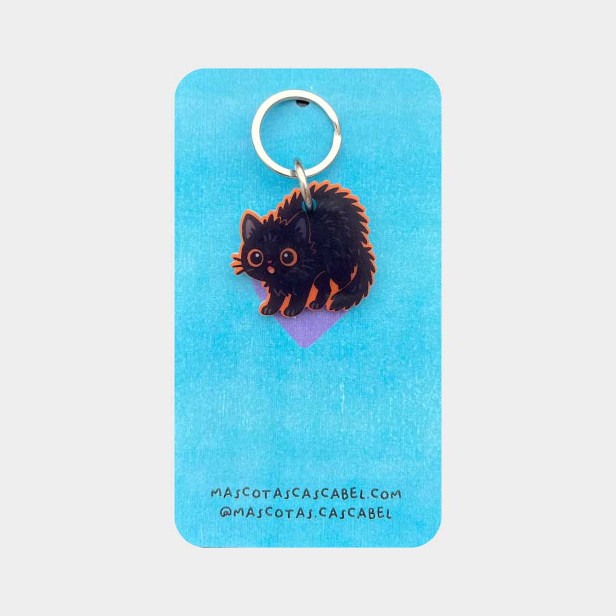 Plaquita para gato "Gato Negro"