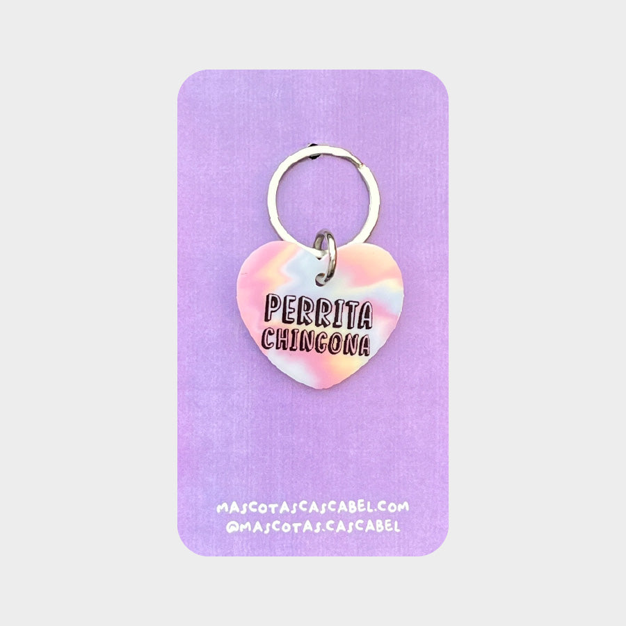 Placa para perro "Perrita Chingona"