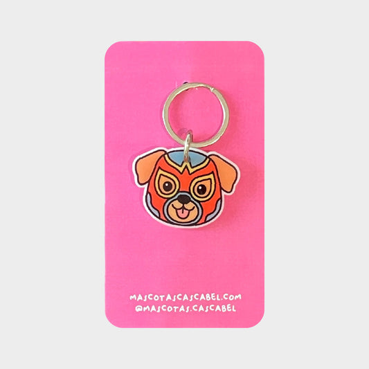Plaquita para perro "Perrito Luchador"