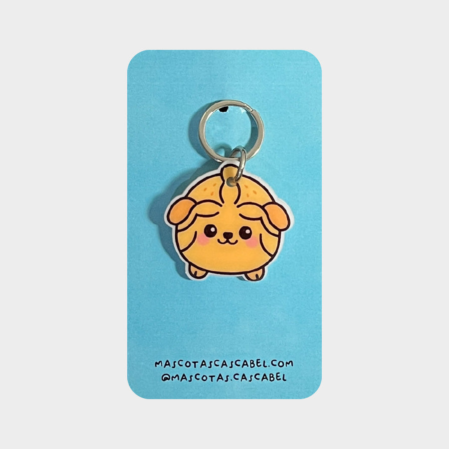 Plaquita para perro "Perrito Pan de Muerto"