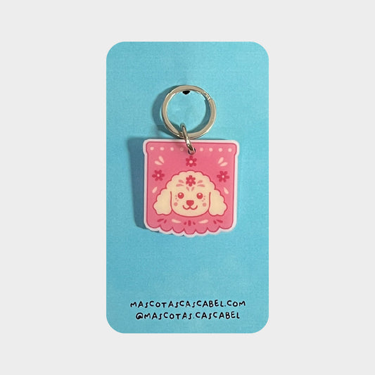 Plaquita para perro "Perrito Papel Picado"