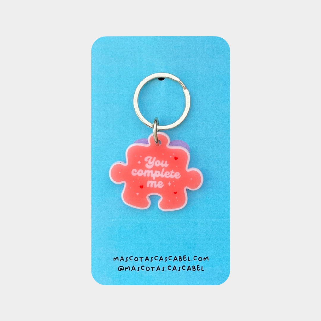 Plaquita para perro "You Complete Me"