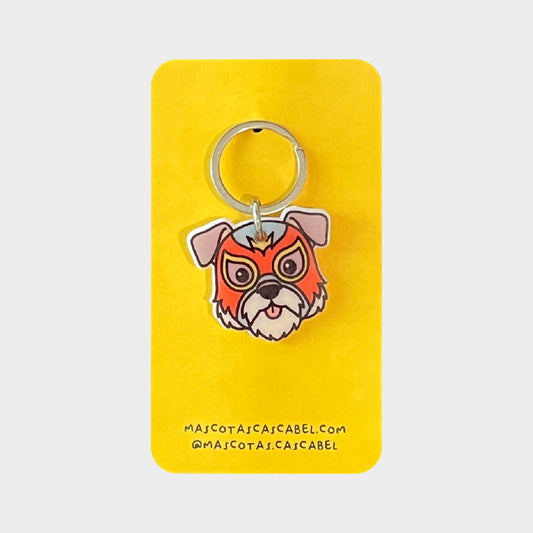 Plaquita para perro "Schnauzer Luchador"