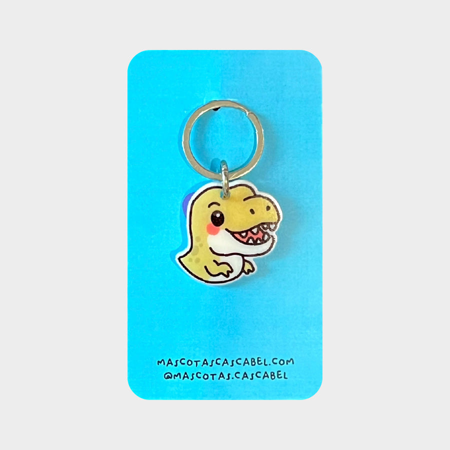 Plaquita para gato "T Rex"