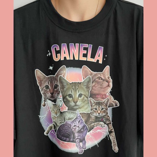 Playera mascota de barrio | Estilo oversize personalizada con fotos de tu mascota