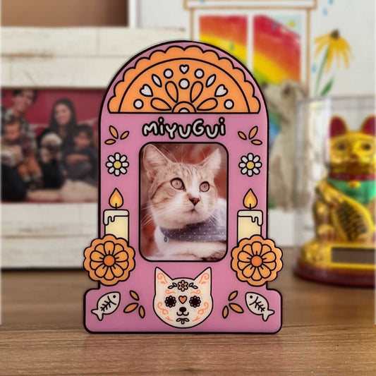 Placa conmemorativa con foto – Altar perro o gato