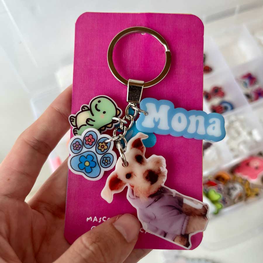 Llavero personalizado ilustrado o foto