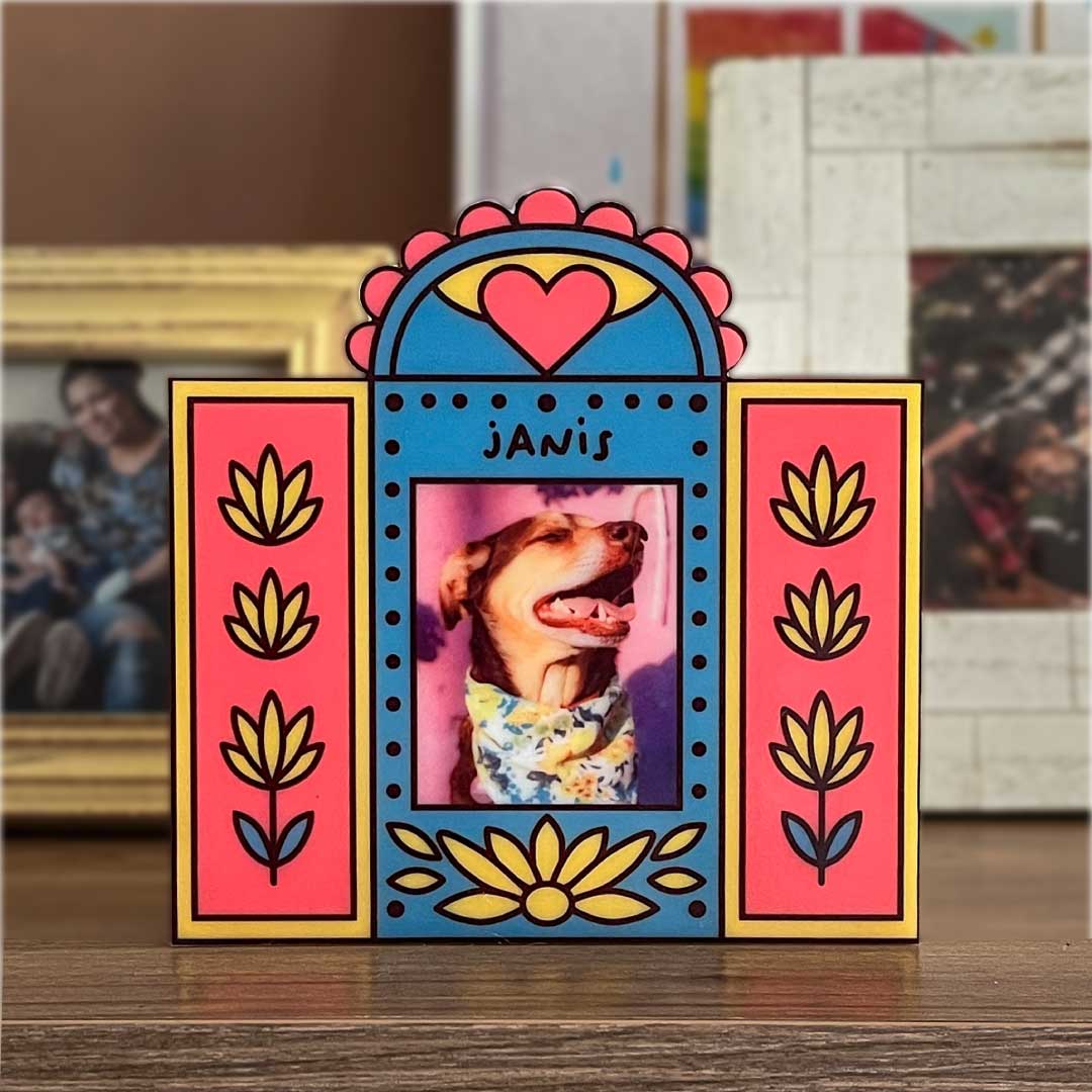 Placa conmemorativa con foto para mascotas - Nicho Grande