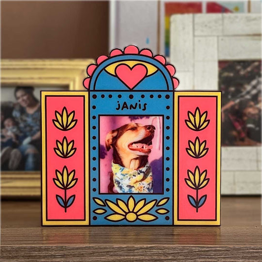 Placa conmemorativa con foto para mascotas - Nicho Grande