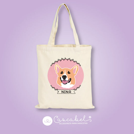 Totebag de tu mascota con ilustración de catálogo