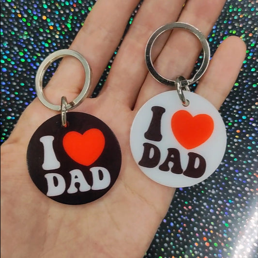 Plaquita personalizada "I Love Dad"