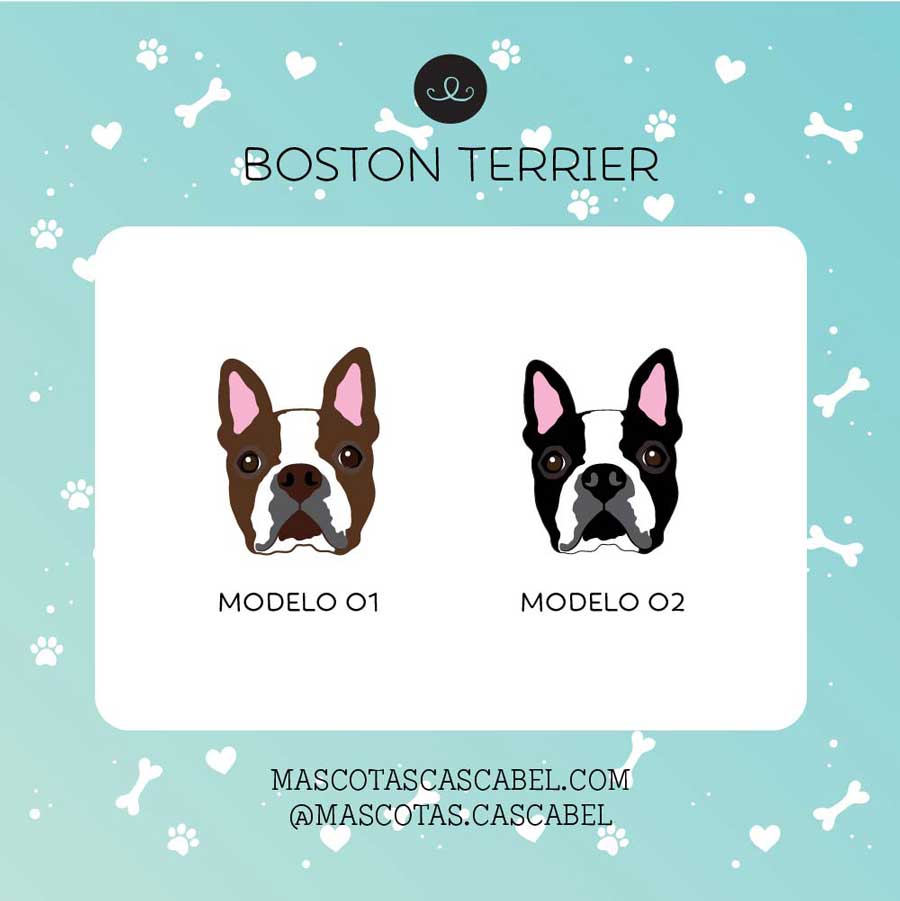 Plaquita o Llavero "Boston Terrier"