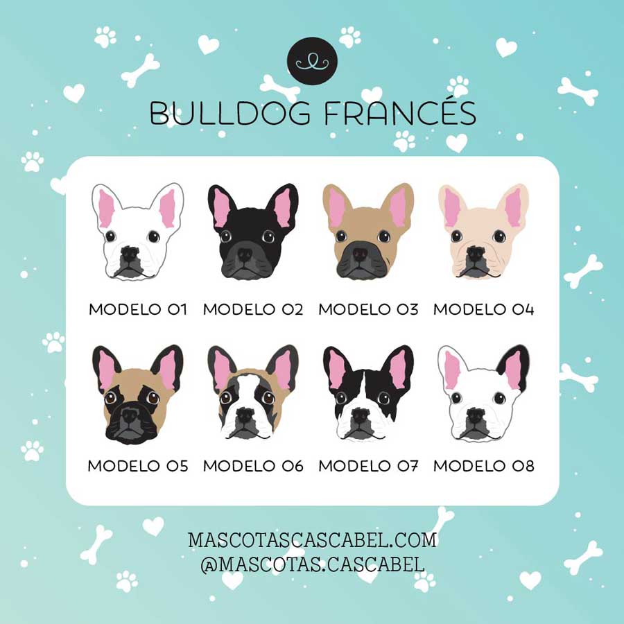 Placa ID o Llavero "Bulldog Francés"
