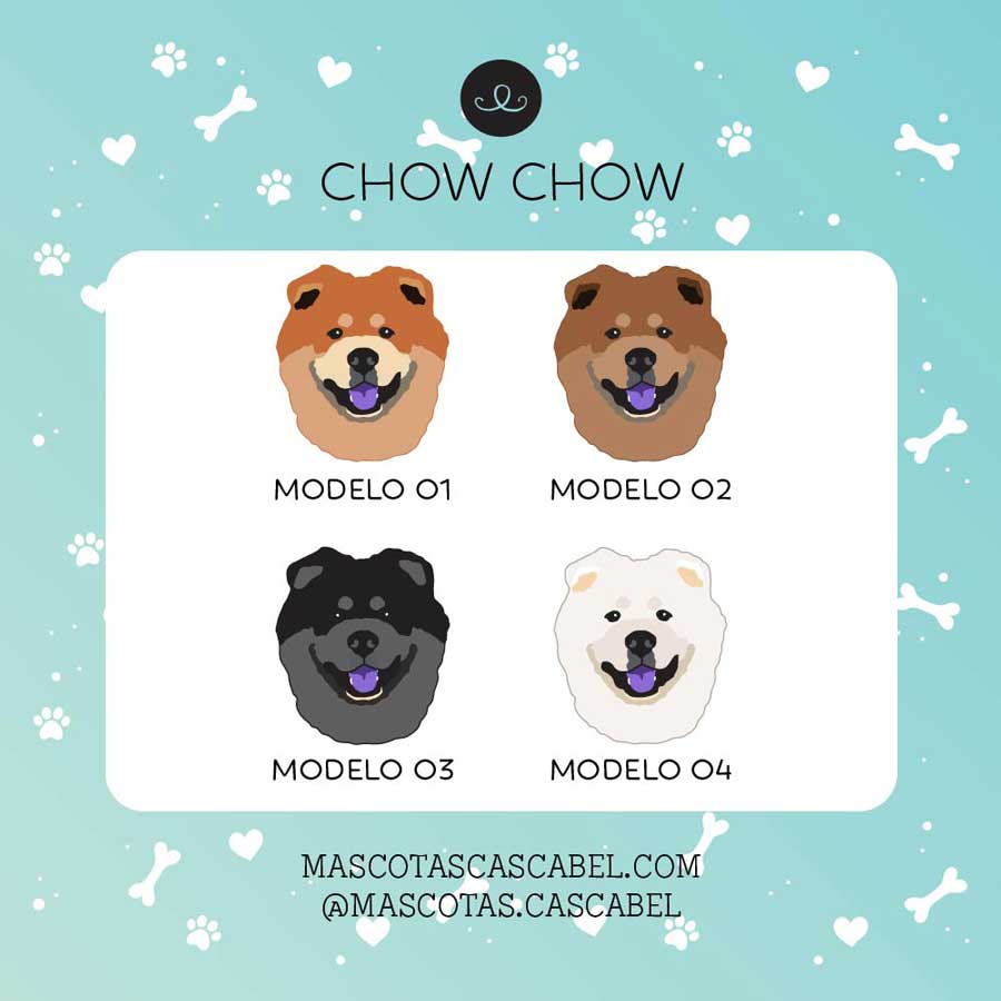 Placa ID o Llavero "Chow Chow"
