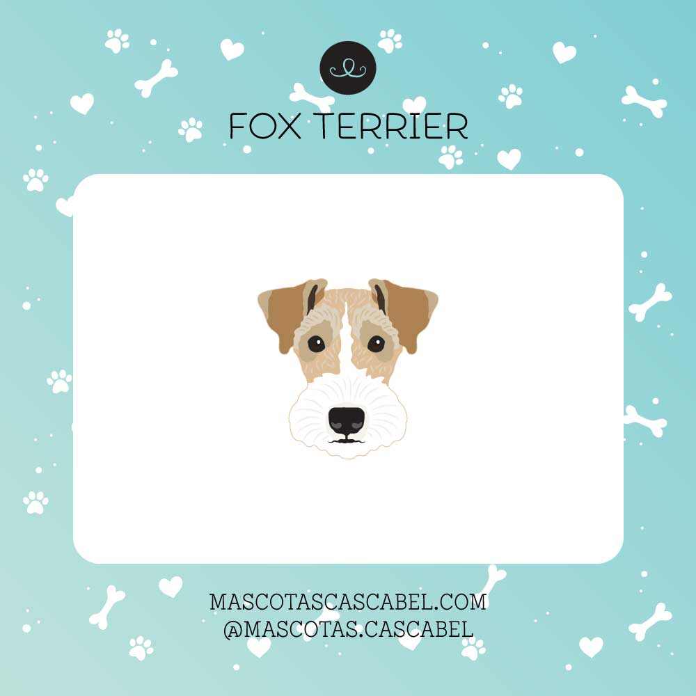 Placa ID o Llavero "Fox Terrier"