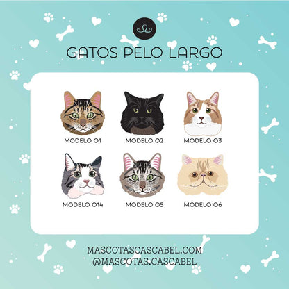 Plaquita o Llavero "Gatos Pelo Largo"