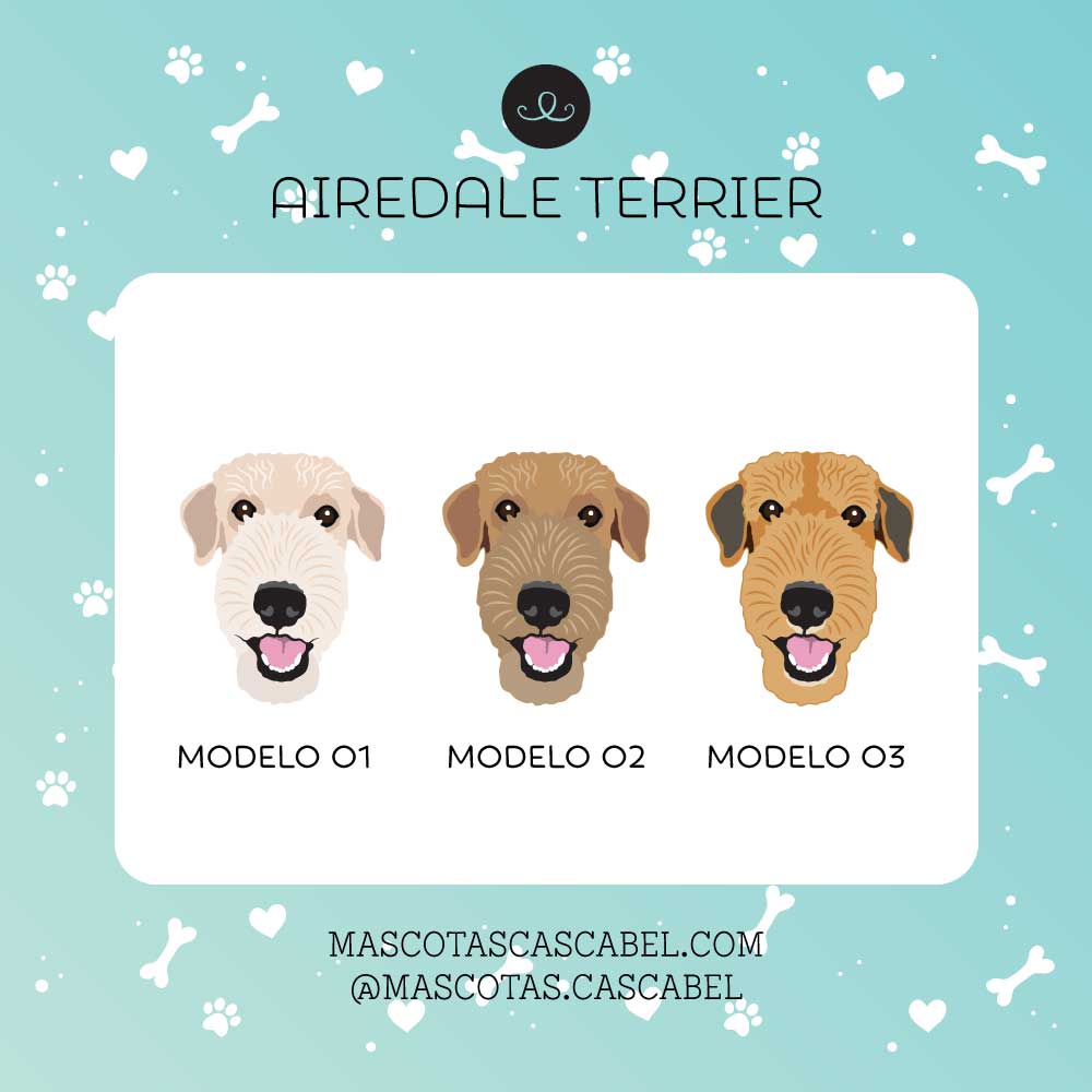 Placa ID o Llavero "Airedale terrier"