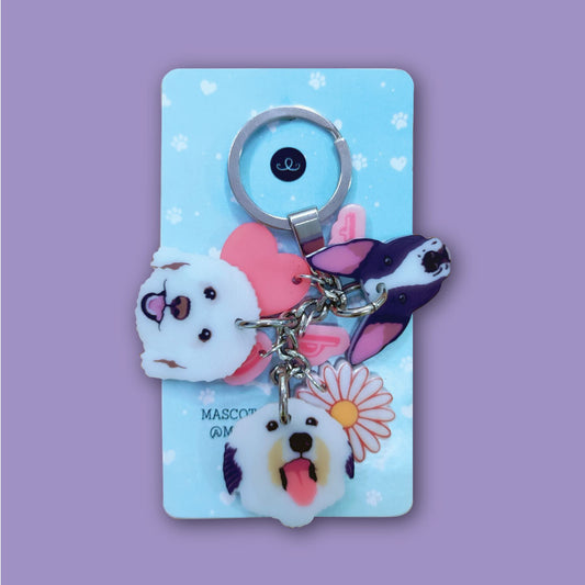 Llavero de tus Mascotas "Tres Caritas"
